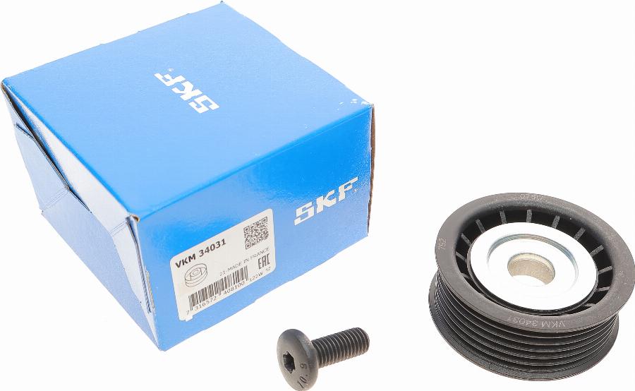 SKF VKM 34031 - Ролик, поликлиновый ремень autospares.lv