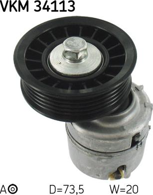 SKF VKM 34113 - Ролик, поликлиновый ремень autospares.lv