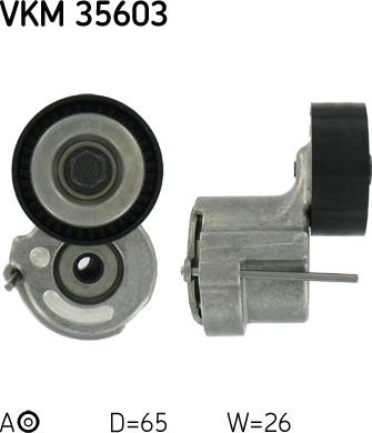 SKF VKM 35603 - Ролик, поликлиновый ремень autospares.lv