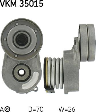 SKF VKM 35015 - Ролик, поликлиновый ремень autospares.lv