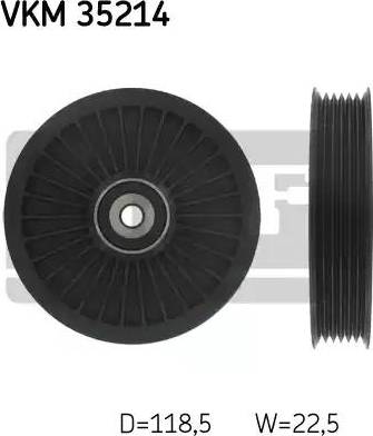 SKF VKM 35214 - Ролик, поликлиновый ремень autospares.lv