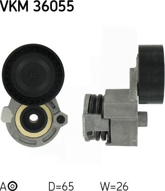 SKF VKM 36055 - Ролик, поликлиновый ремень autospares.lv