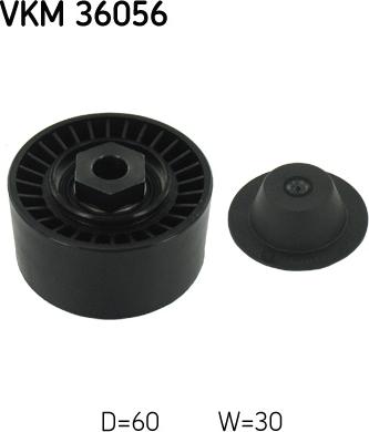 SKF VKM 36056 - Ролик, поликлиновый ремень autospares.lv