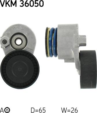 SKF VKM 36050 - Ролик, поликлиновый ремень autospares.lv