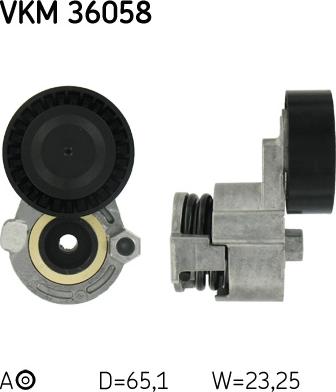 SKF VKM 36058 - Ролик, поликлиновый ремень autospares.lv