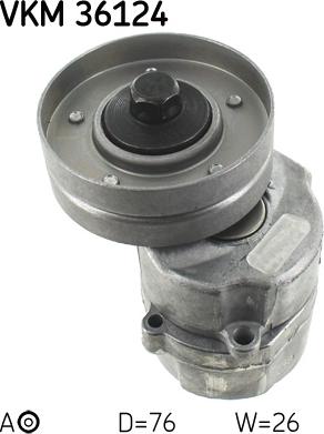 SKF VKM 36124 - Ролик, поликлиновый ремень autospares.lv