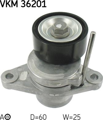 SKF VKM 36201 - Ролик, поликлиновый ремень autospares.lv