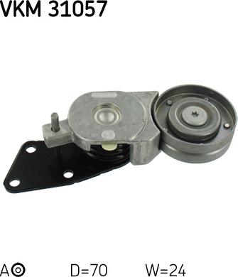 SKF VKM 31057 - Ролик, поликлиновый ремень autospares.lv