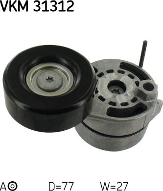 SKF VKM 31312 - Ролик, поликлиновый ремень autospares.lv