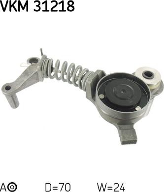 SKF VKM 31218 - Ролик, поликлиновый ремень autospares.lv