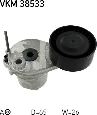 SKF VKM 38533 - Ролик, поликлиновый ремень autospares.lv