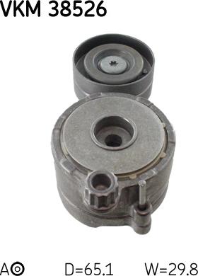 SKF VKM 38526 - Ролик, поликлиновый ремень autospares.lv