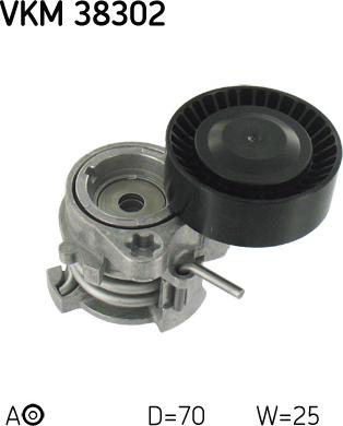 SKF VKM 38302 - Ролик, поликлиновый ремень autospares.lv