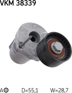 SKF VKM 38339 - Ролик, поликлиновый ремень autospares.lv