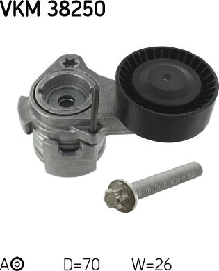 SKF VKM 38250 - Ролик, поликлиновый ремень autospares.lv