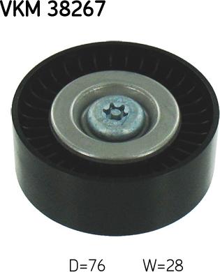 SKF VKM 38267 - Ролик, поликлиновый ремень autospares.lv