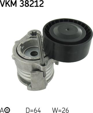 SKF VKM 38212 - Ролик, поликлиновый ремень autospares.lv