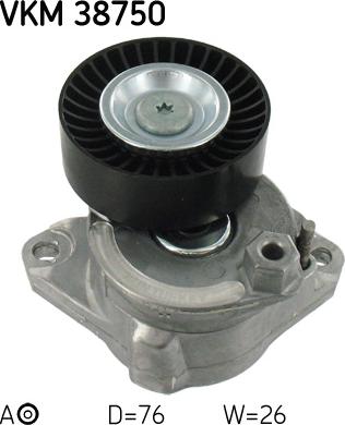 SKF VKM 38750 - Ролик, поликлиновый ремень autospares.lv