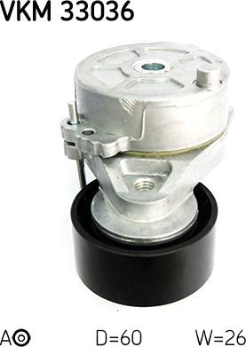 SKF VKM 33036 - Ролик, поликлиновый ремень autospares.lv