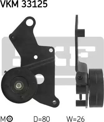 SKF VKM 33125 - Ролик, поликлиновый ремень autospares.lv