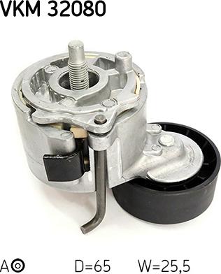 SKF VKM 32080 - Ролик, поликлиновый ремень autospares.lv