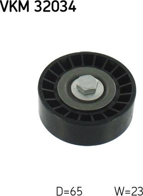 SKF VKM 32034 - Ролик, поликлиновый ремень autospares.lv