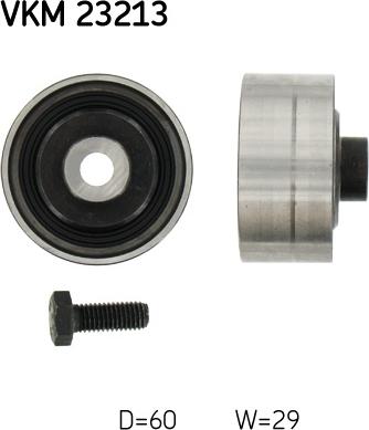 SKF VKM 23213 - Направляющий ролик, зубчатый ремень ГРМ autospares.lv