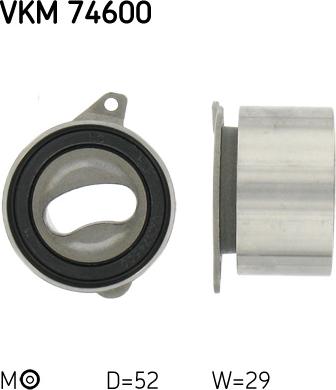 SKF VKM 74600 - Натяжной ролик, зубчатый ремень ГРМ autospares.lv