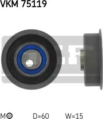 SKF VKM 75119 - Натяжной ролик, зубчатый ремень ГРМ autospares.lv