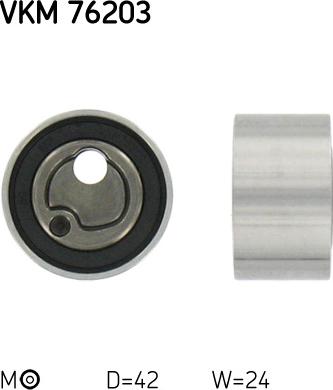 SKF VKM 76203 - Натяжной ролик, зубчатый ремень ГРМ autospares.lv