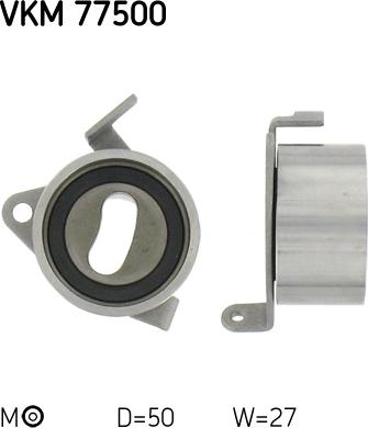 SKF VKM 77500 - Натяжной ролик, зубчатый ремень ГРМ autospares.lv