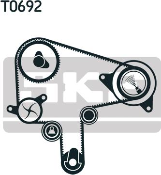 SKF VKMA 94619 - Комплект зубчатого ремня ГРМ autospares.lv