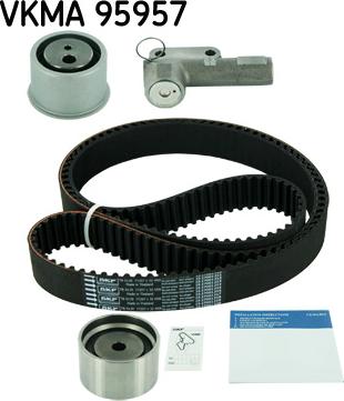 SKF VKMA 95957 - Комплект зубчатого ремня ГРМ autospares.lv