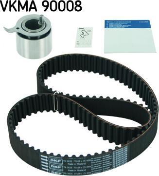 SKF VKMA 90008 - Комплект зубчатого ремня ГРМ autospares.lv