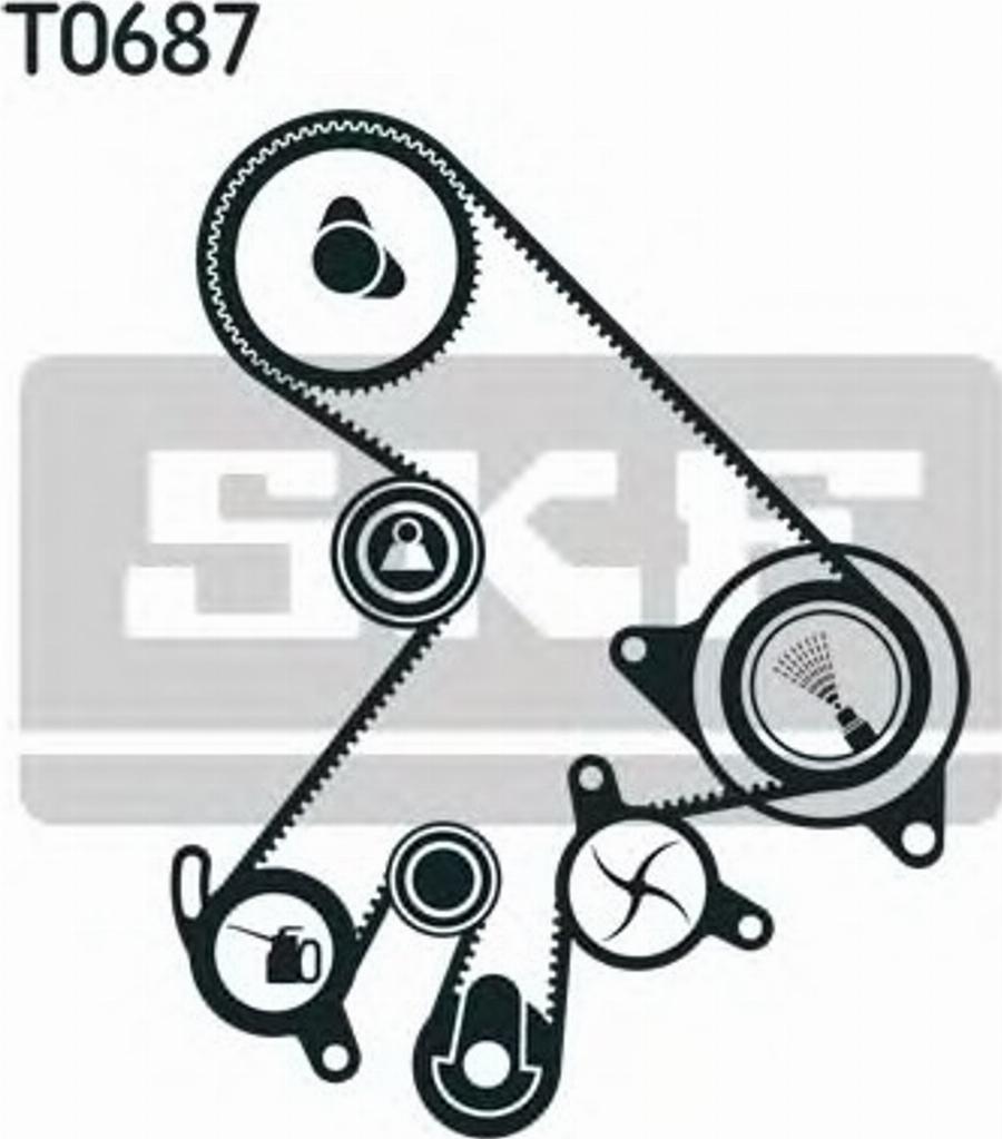 SKF VKMA91100 - Комплект зубчатого ремня ГРМ autospares.lv