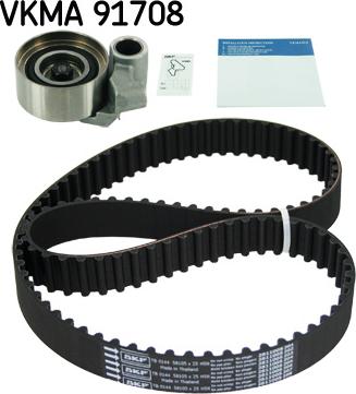 SKF VKMA 91708 - Комплект зубчатого ремня ГРМ autospares.lv