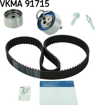 SKF VKMA 91715 - Комплект зубчатого ремня ГРМ autospares.lv