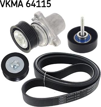 SKF VKMA 64115 - Поликлиновый ременный комплект autospares.lv