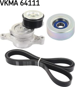 SKF VKMA 64111 - Поликлиновый ременный комплект autospares.lv