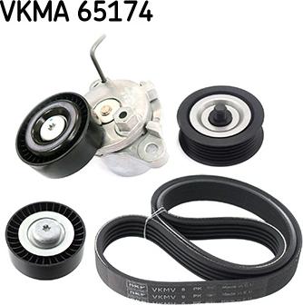 SKF VKMA 65174 - Поликлиновый ременный комплект autospares.lv