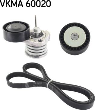 SKF VKMA 60020 - Поликлиновый ременный комплект autospares.lv