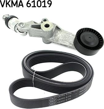 SKF VKMA 61019 - Поликлиновый ременный комплект autospares.lv
