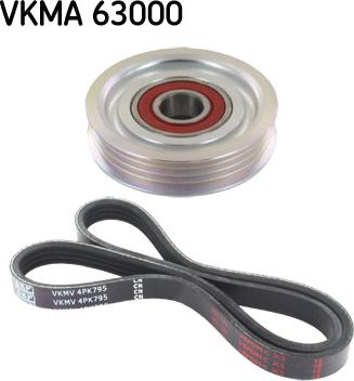 SKF VKMA 63000 - Поликлиновый ременный комплект autospares.lv