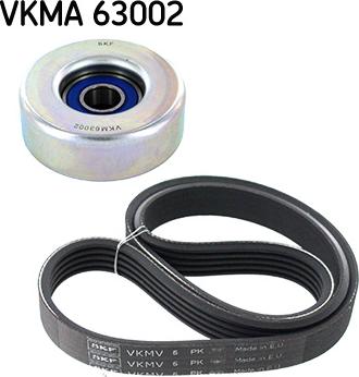 SKF VKMA 63002 - Поликлиновый ременный комплект autospares.lv