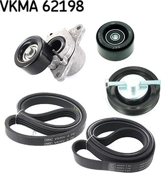 SKF VKMA 62198 - Поликлиновый ременный комплект autospares.lv