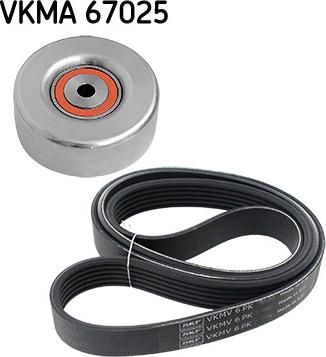 SKF VKMA 67025 - Поликлиновый ременный комплект autospares.lv