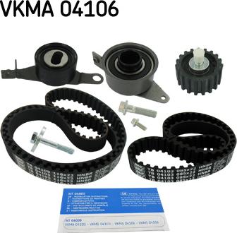 SKF VKMA 04106 - Комплект зубчатого ремня ГРМ autospares.lv