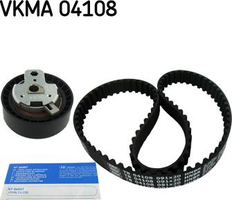 SKF VKMA 04108 - Комплект зубчатого ремня ГРМ autospares.lv