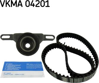 SKF VKMA 04201 - Комплект зубчатого ремня ГРМ autospares.lv