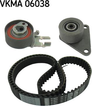 SKF VKMA 06038 - Комплект зубчатого ремня ГРМ autospares.lv